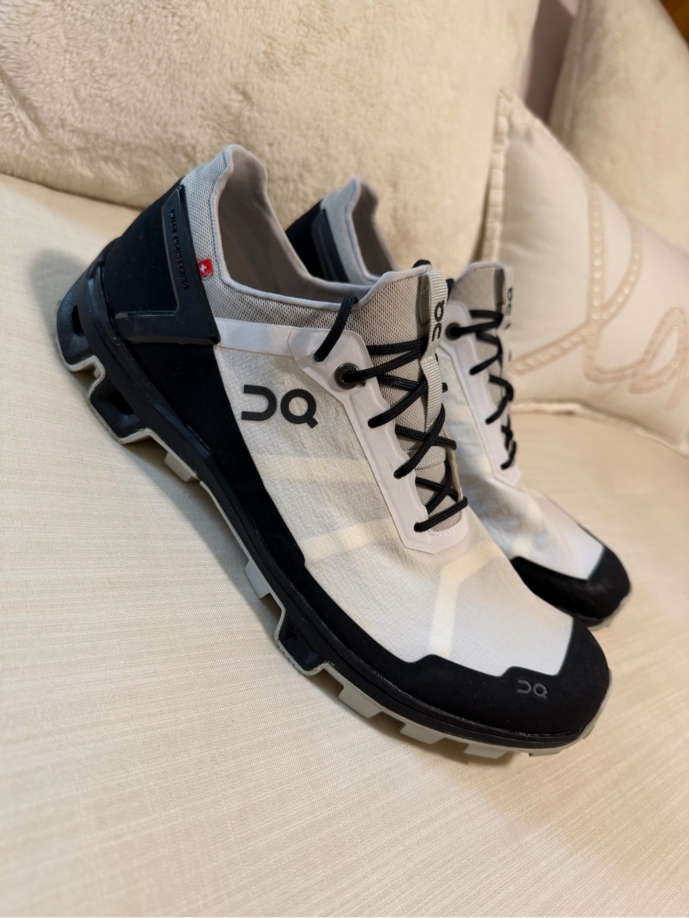 On Running Women's Trail Runners in White and Black